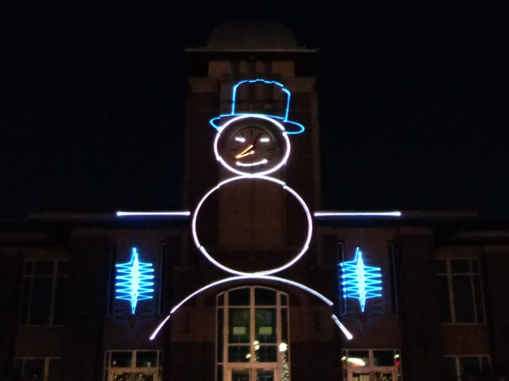 laser mapped snowman