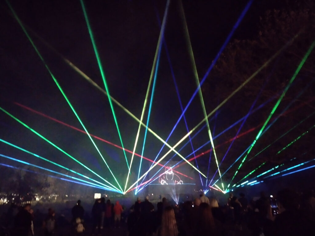 Laser Santa Beams