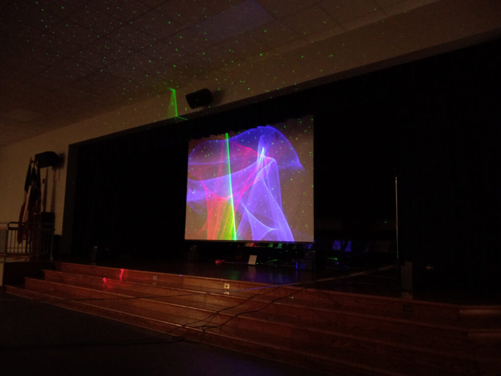 Laser Show setup at an elementary school - Lumia