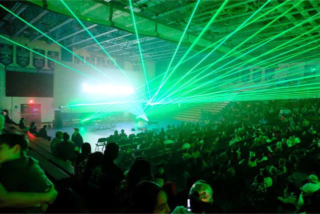 Picture of laser show for Urban 15, San Antonio, Texas