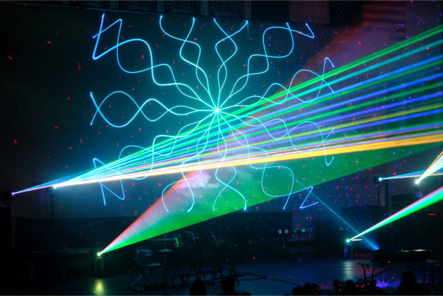 Picture of laser show for Urban 15, San Antonio, Texas